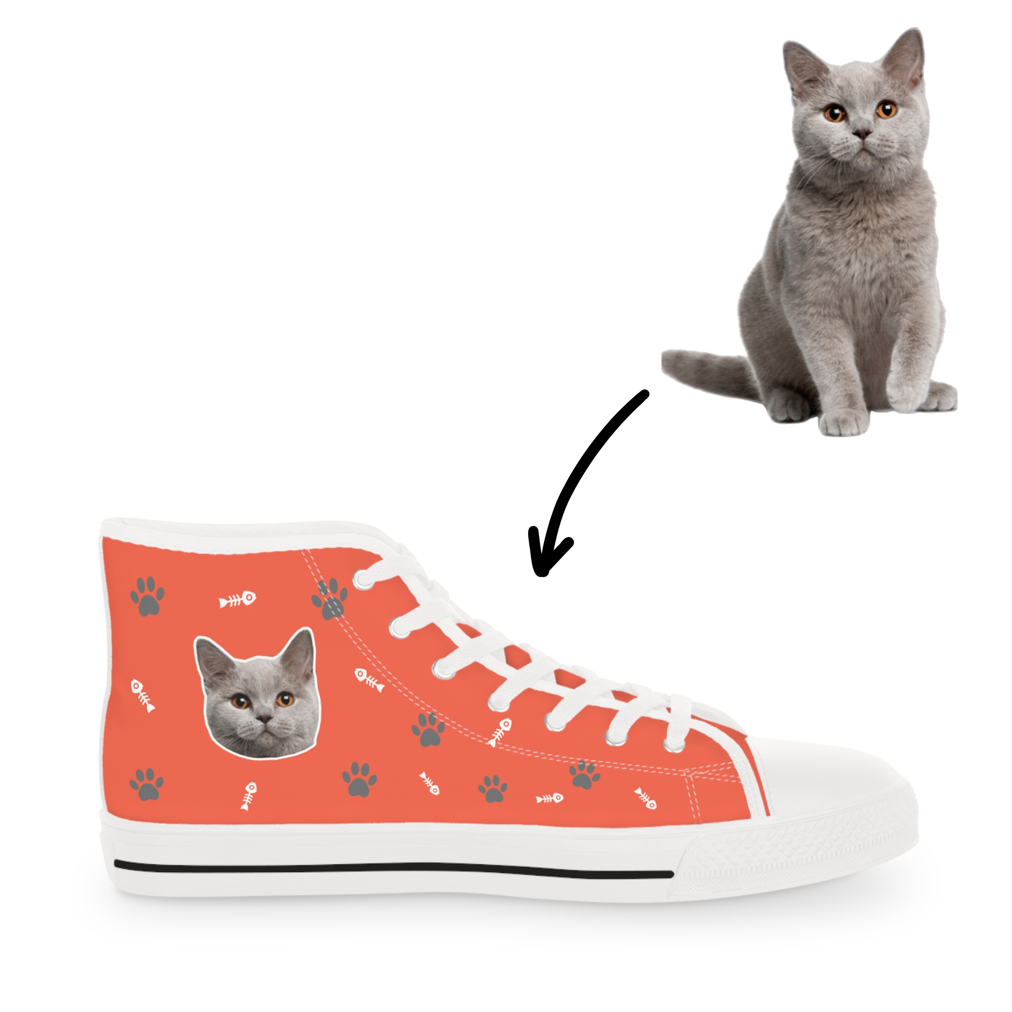 Personalized Cat High Top Sneakers