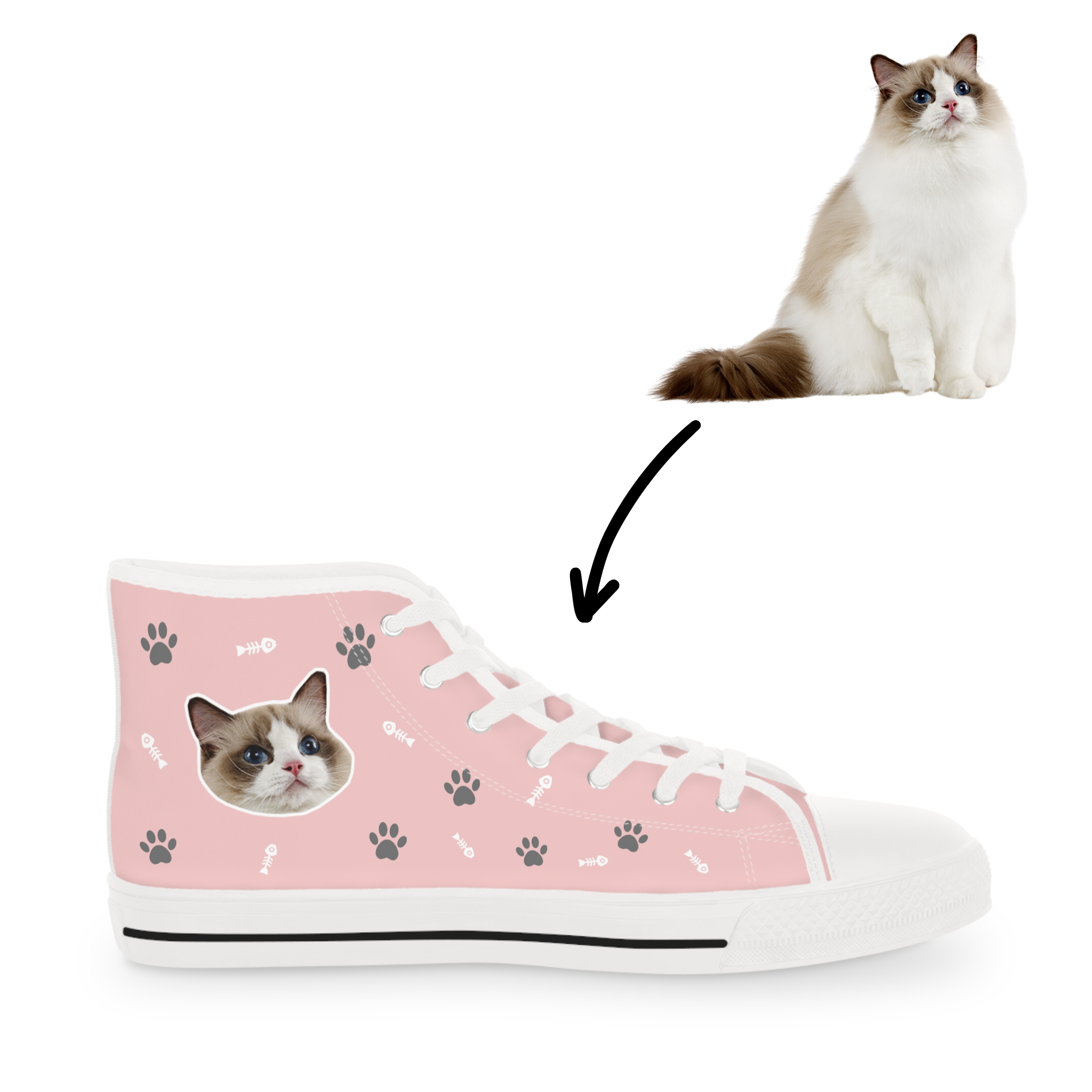 Personalized Cat High Top Sneakers